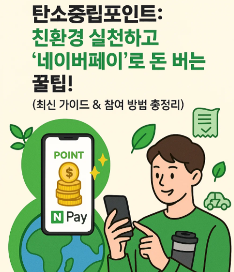 탄소중립포인트: 친환경 실천하고 '네이버페이'로 돈 버는 꿀팁