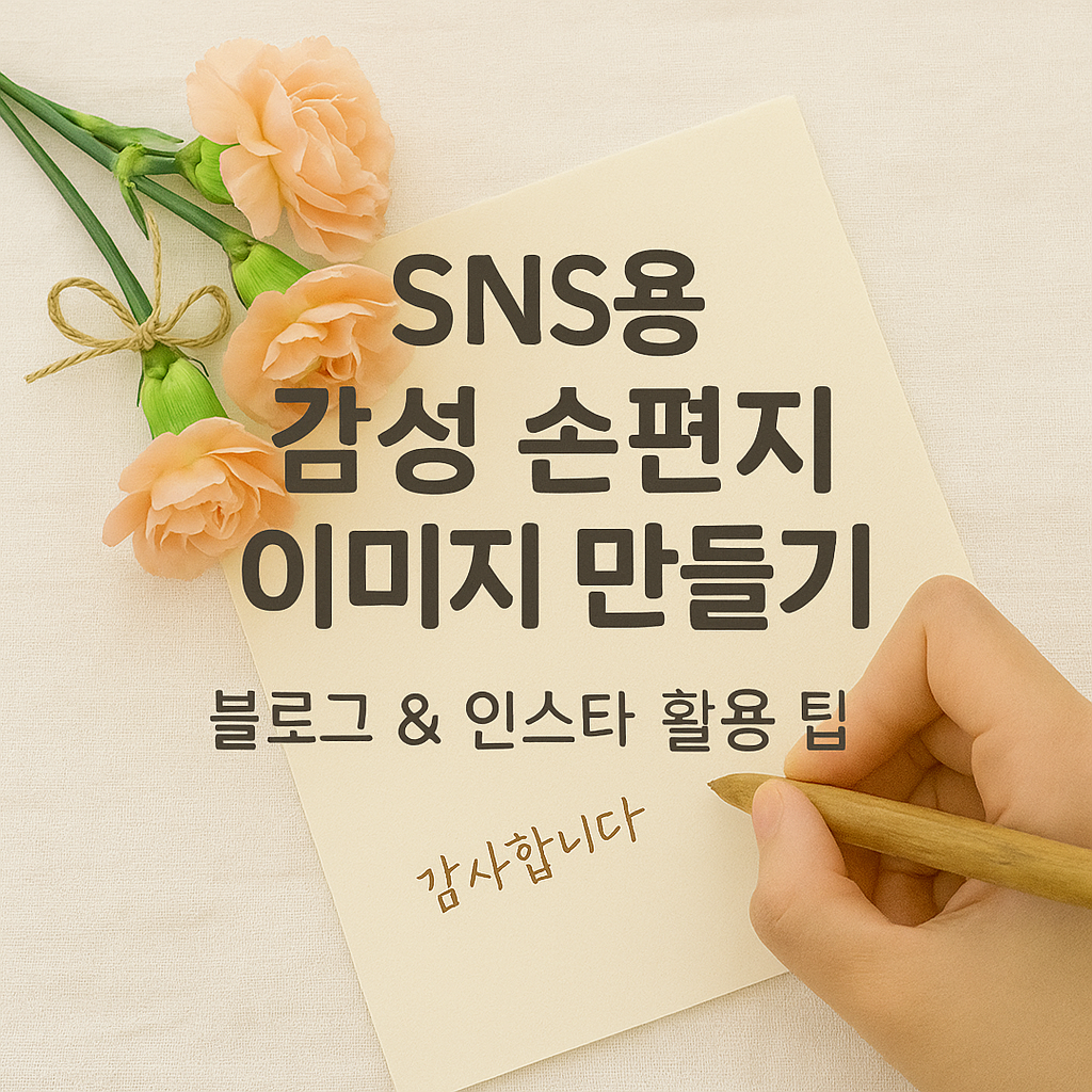 SNS용 감성 손편지 이미지 만들기 &ndash; 블로그 &amp; 인스타 활용 팁
(감성, 이미지, 콘텐츠)