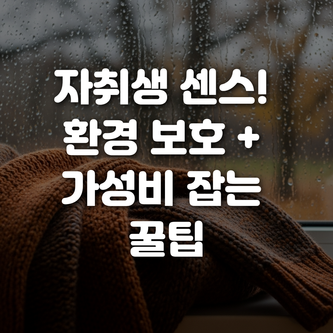 자취생 센스 환경 보호 가성비 잡는 꿀팁