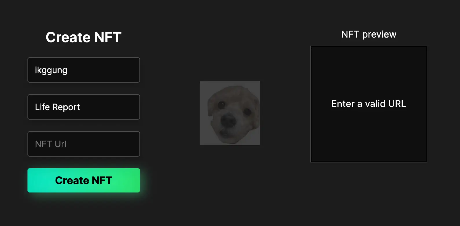 NFT 생성하는 사진