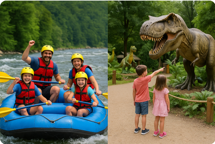 아이와 함께 영월 동강 래프팅과 선돌 공룡랜드 체험 여행