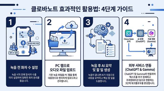 클로바노트 효과적인 활용법: 4단계가이드