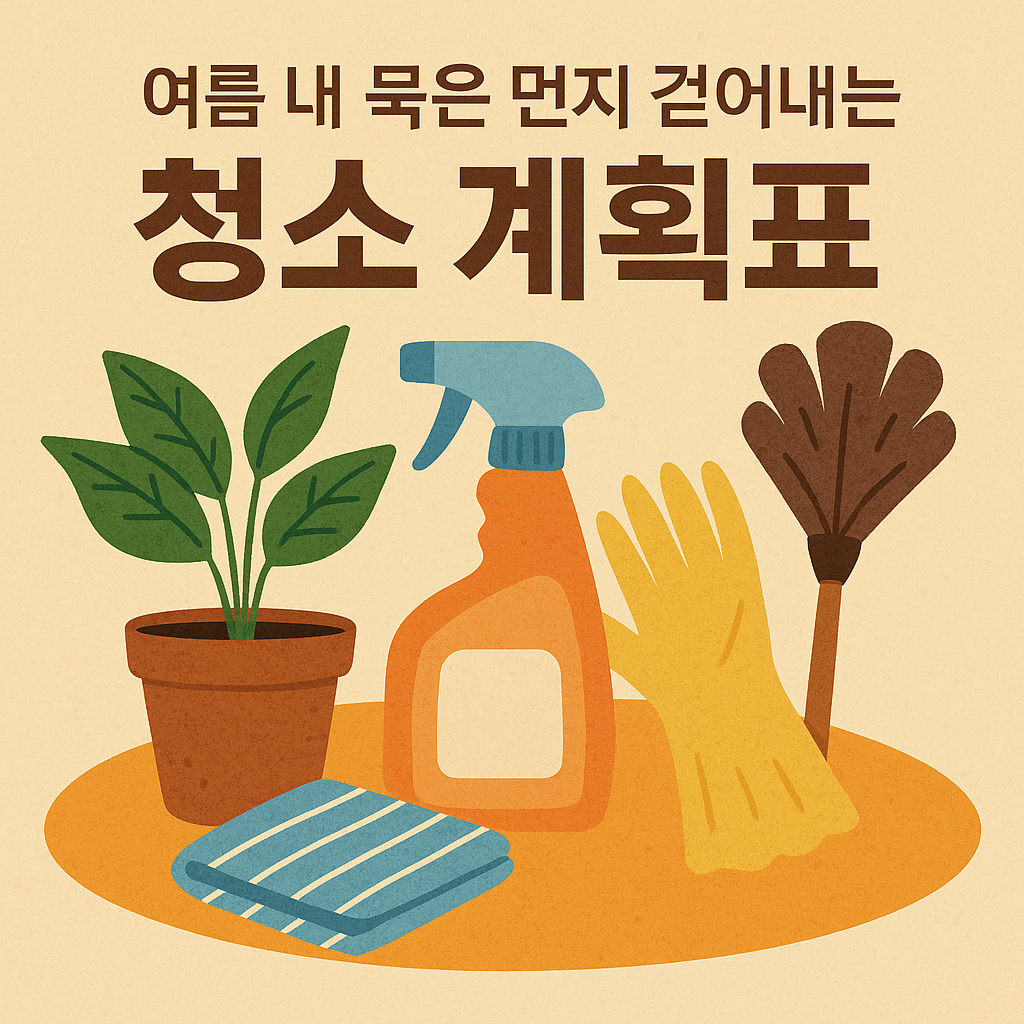 여름 내 묵은 먼지 걷어내는 청소 계획표