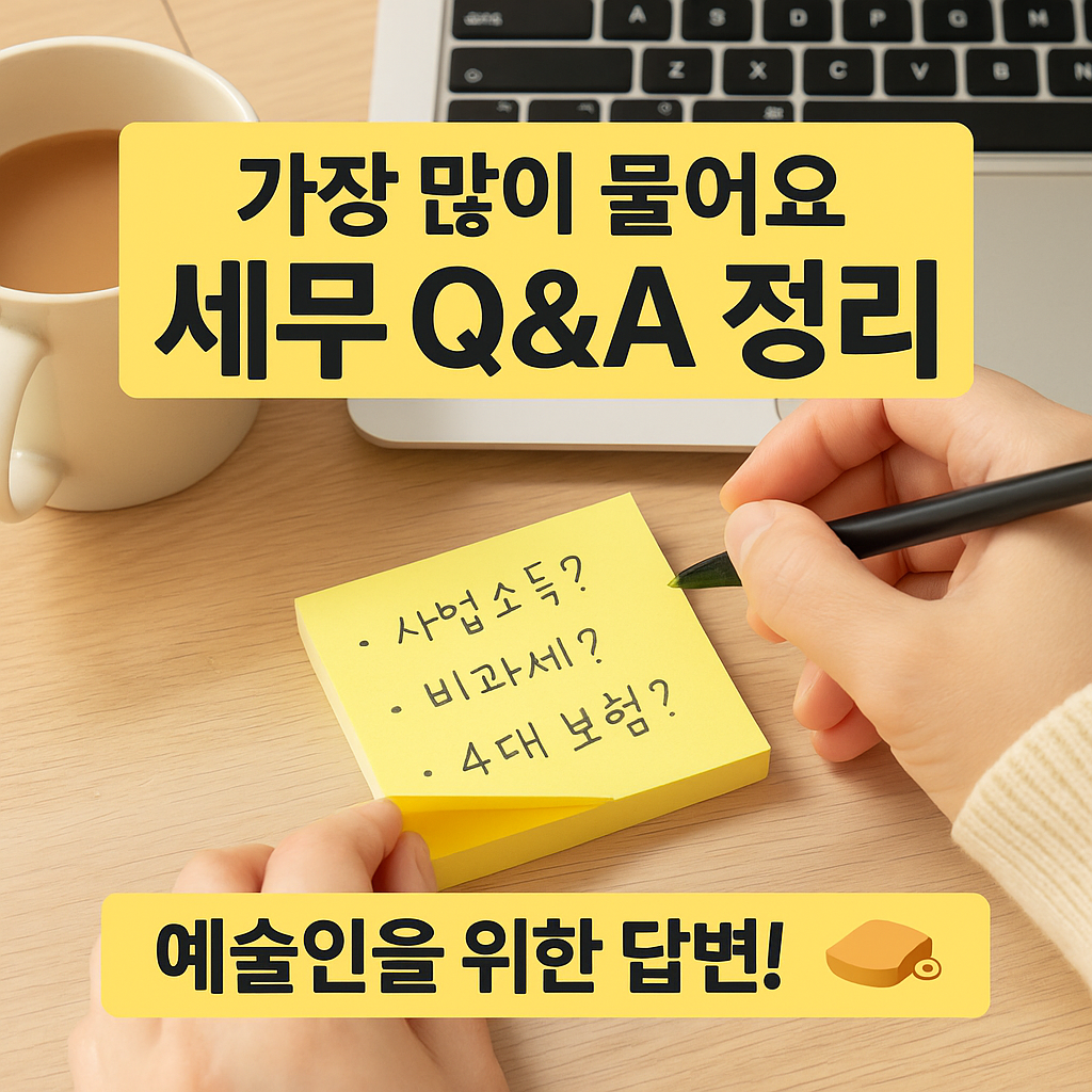 [9편] 예술인 세무 Q&amp;A 마무리편 &ndash; 꼭 묻는 질문 정리