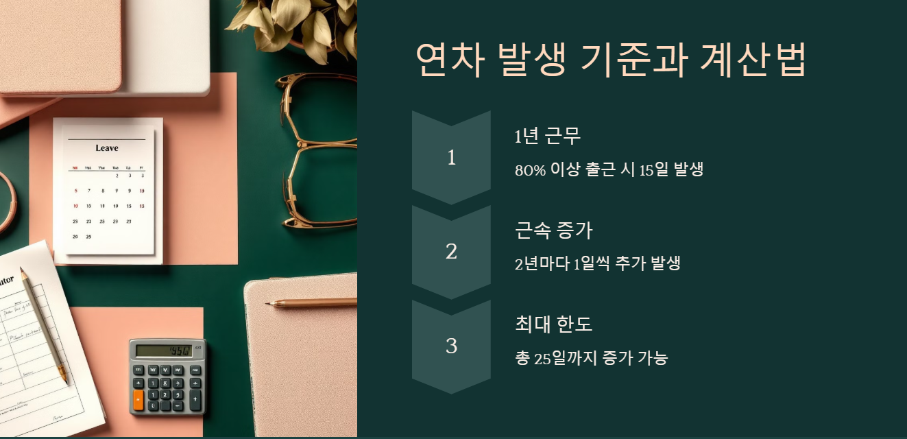 연차 발생 기준과 계산법