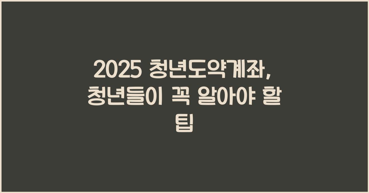 2025 청년도약계좌