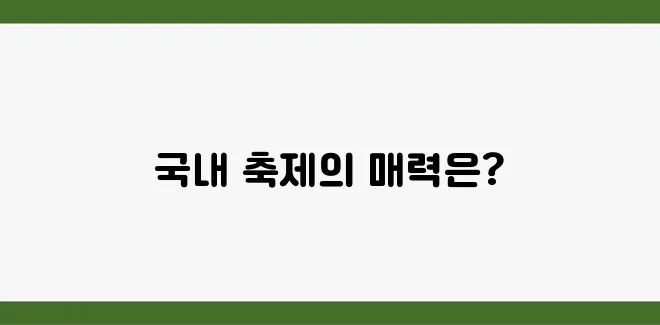 태국과 스위스를 넘어서, 국내에서 만끽할 축제들 리스트!