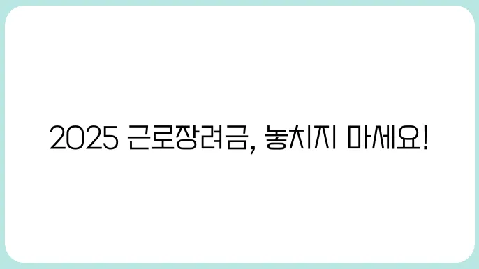 2025 근로장려금 반기신청 가능? 지급일·신청기간 한눈에 정리