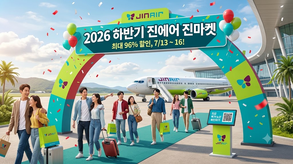 ✈️ 진에어 하반기 여행 특가 시작! 7월 13~16일 최대 96% 할인 관련사진
