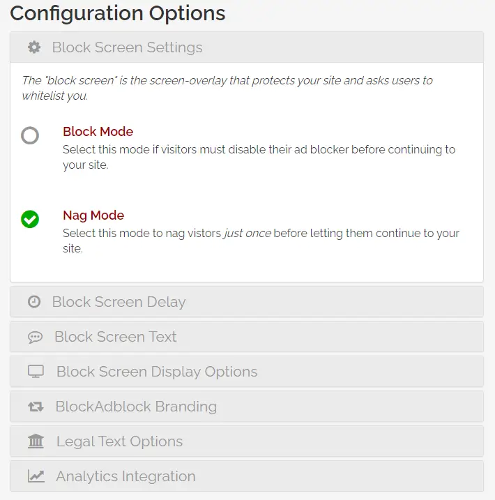 Block-Screen-Options