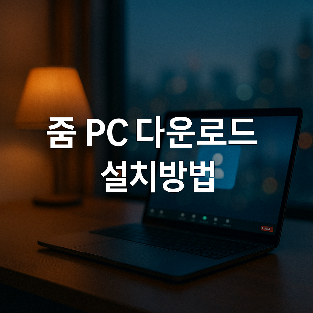 줌 PC 다운로드 설치방법