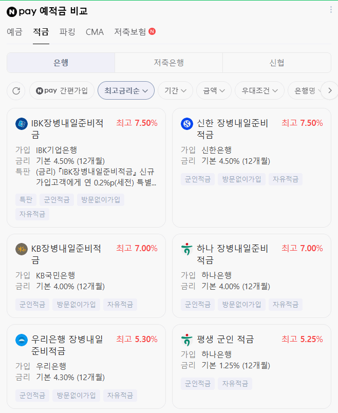 장병내일준비적금 Q&A: 2025년 은행별 가장 높은 금리 비교(top4), 가입방법, 준비 서류 및 혜택 안내