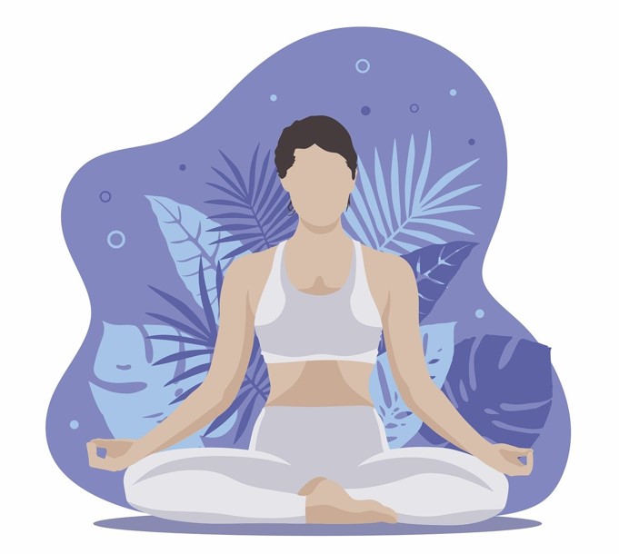 요가 하는 아트 사진