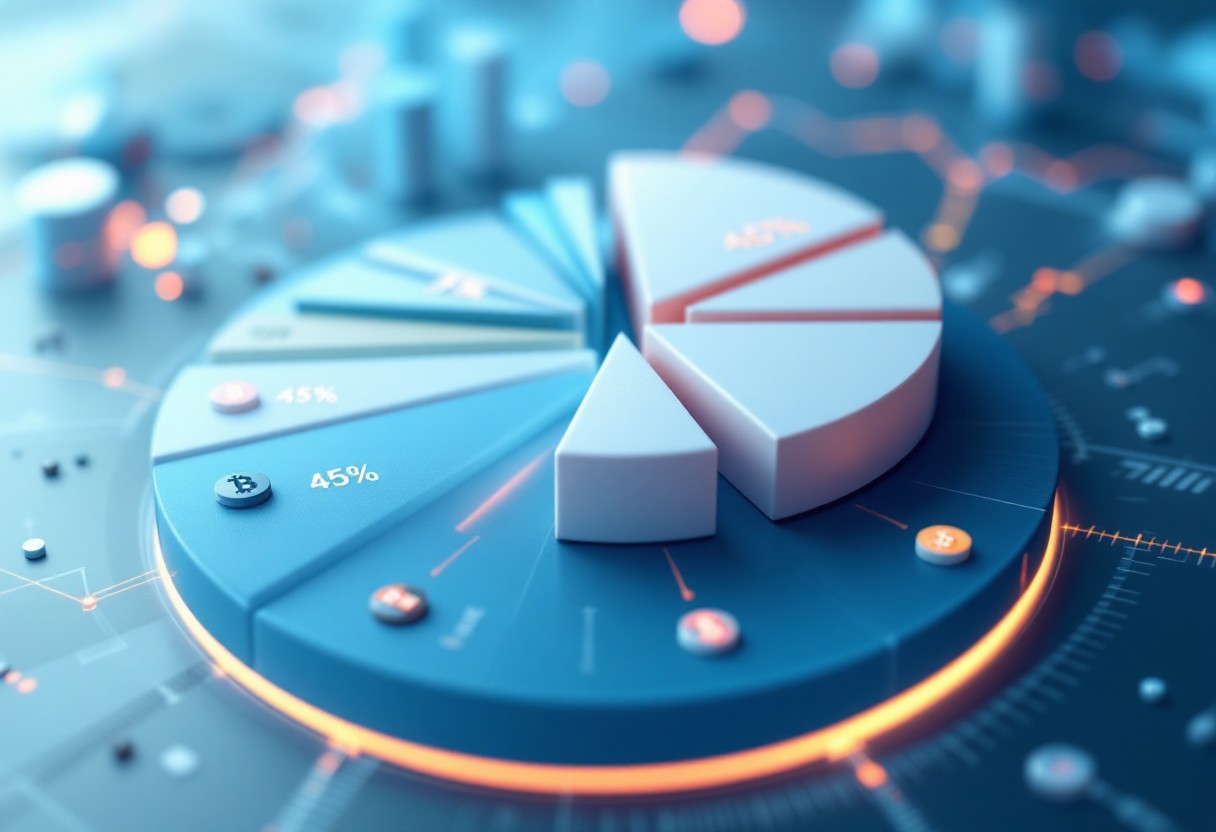 비트코인 도미넌스를 보여주는 파이 차트