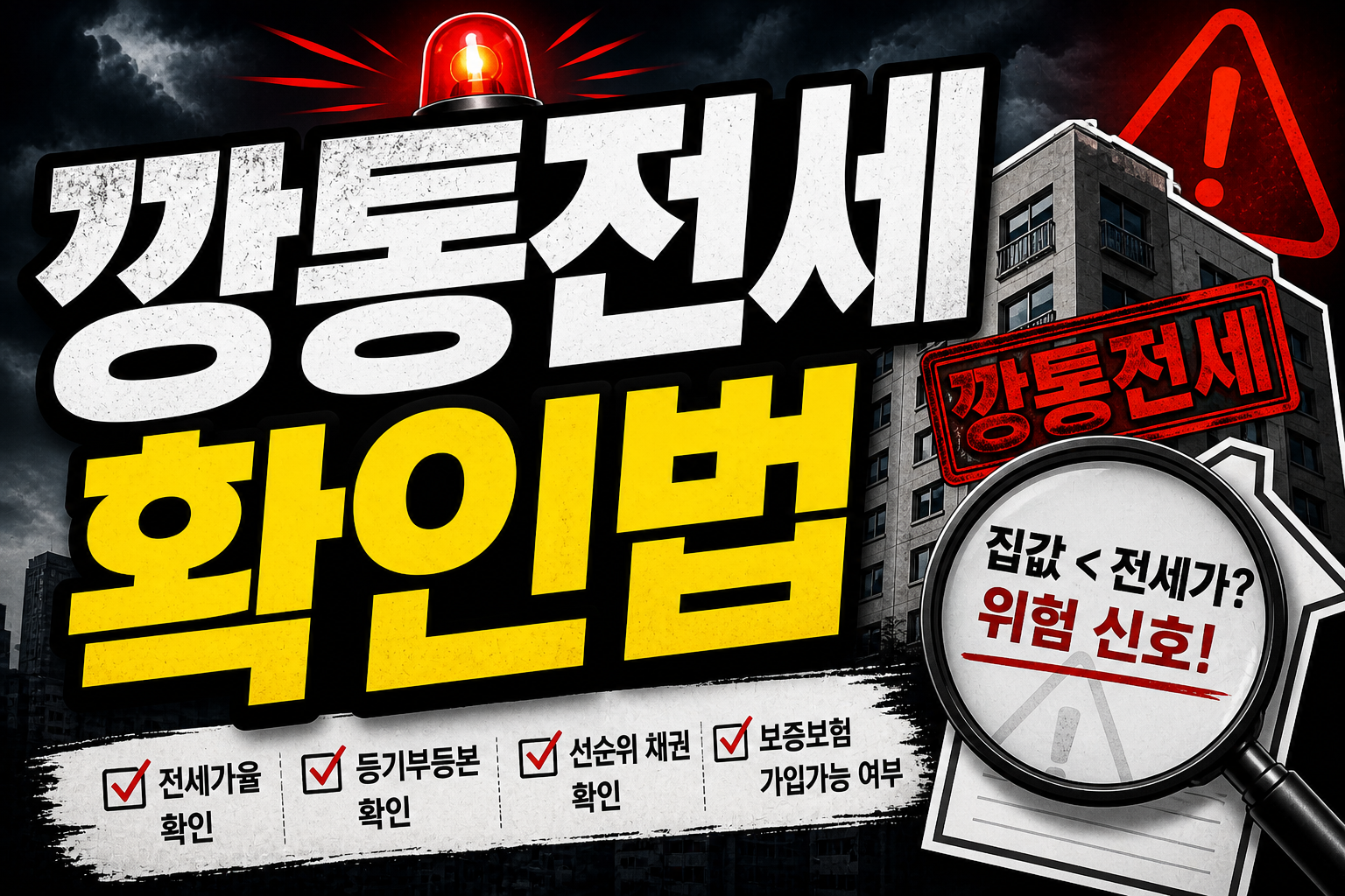 깡통전세 확인법 2026 (이 집 계약하면 보증금 못 받습니다)