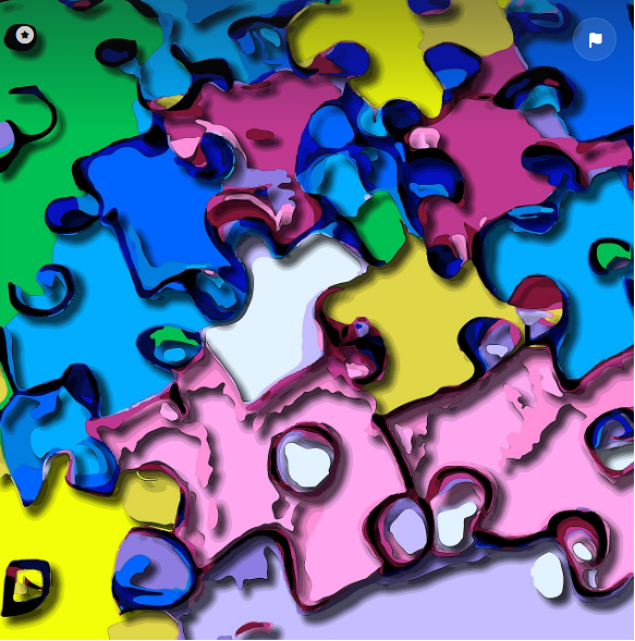 알록달록한 색상의 퍼즐