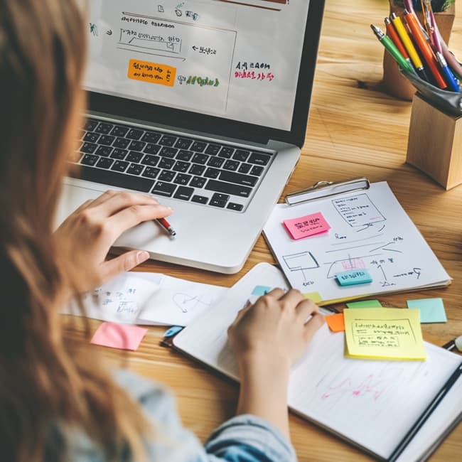 블로그 검색 결과를 비교 분석하는 실제 장면