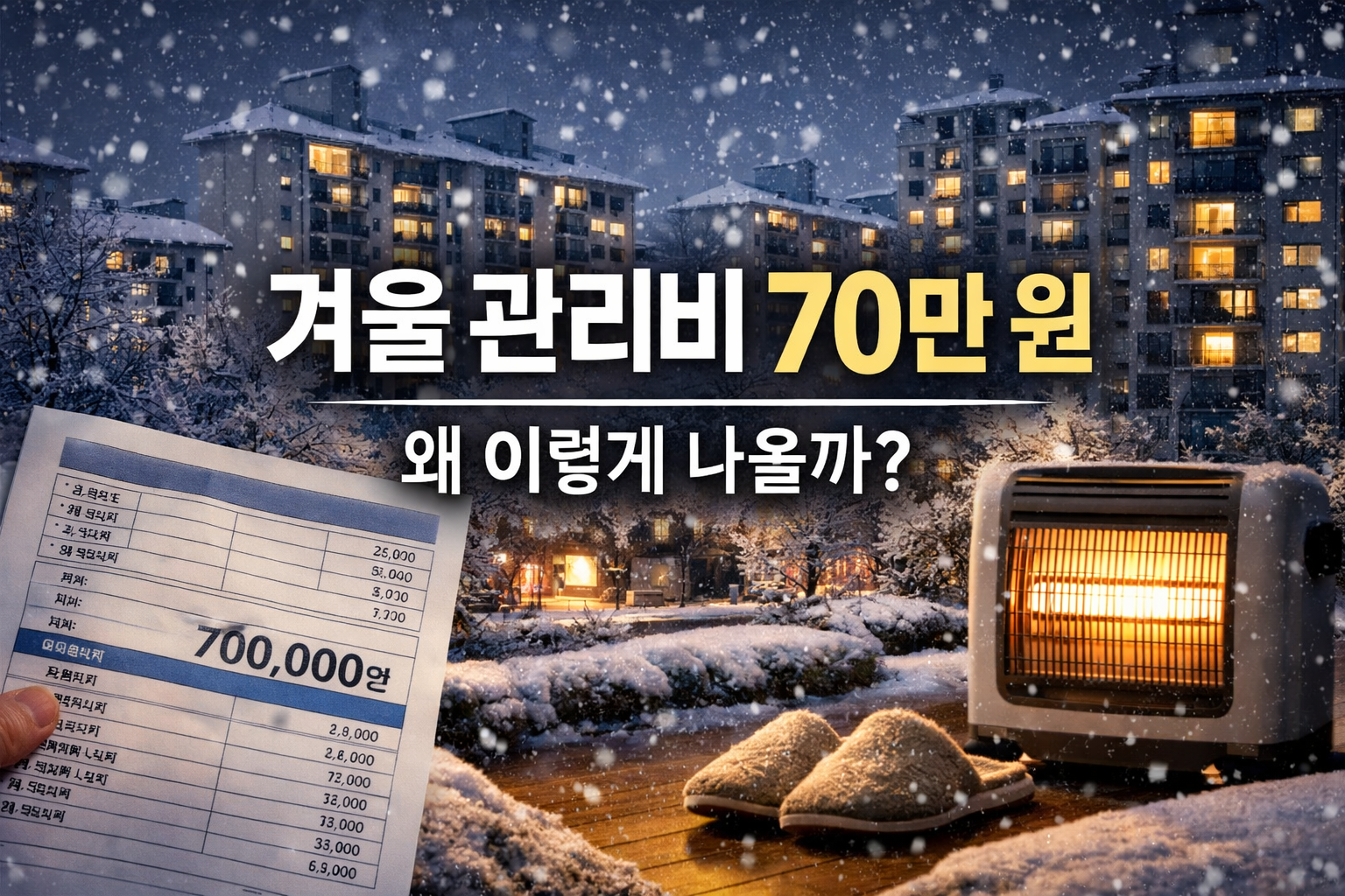 겨울철 관리비가 70만 원까지 나오는 이유