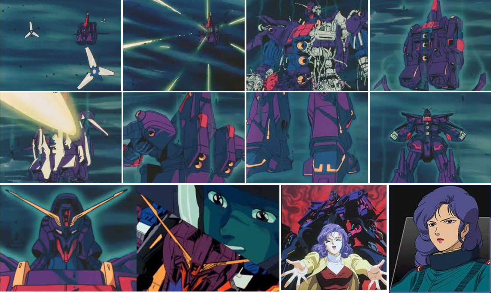 기동전사 제타건담 애니매이션 명장면입니다.