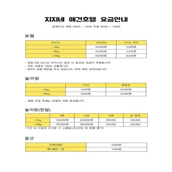 지지네 애견호텔&놀이방