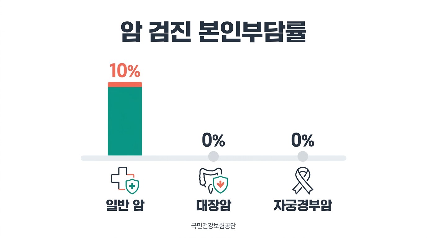 국가건강검진 대상 암 검진 본인부담률