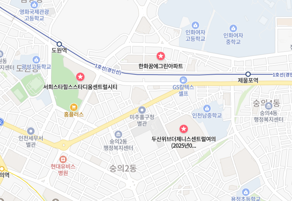 숭의동 부동산 위치