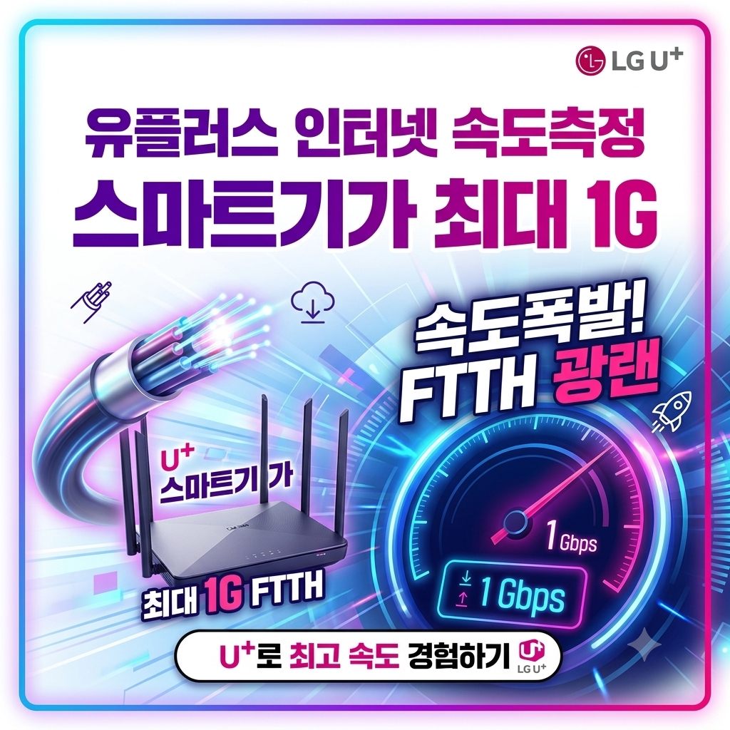 유플러스 인터넷 속도측정 스마트기가