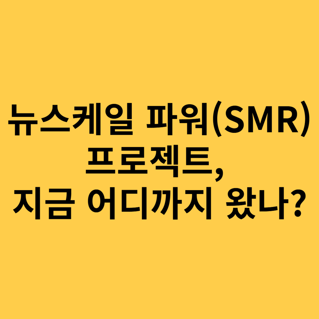 뉴스케일 파워(SMR)프로젝트, 지금 어디까지 왔나?