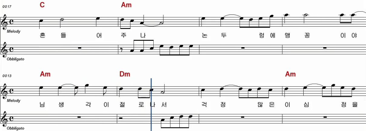 박재란(박단마) - 맹꽁이 타령 악보
