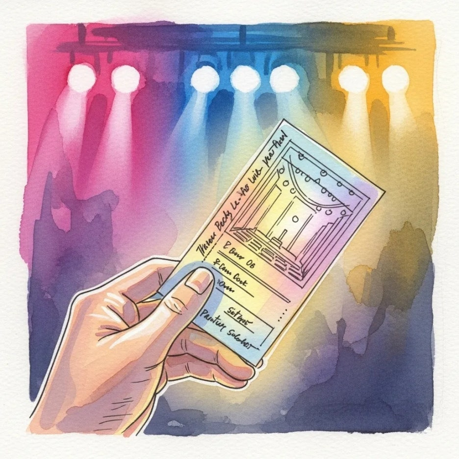 공연 관람 전 설레는 마음으로 준비 중