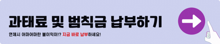 과태료 범칙금 납부