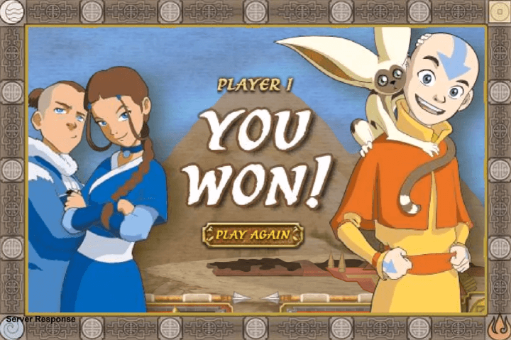 아바타-포트리스-파이트-플래시게임-종료-화면