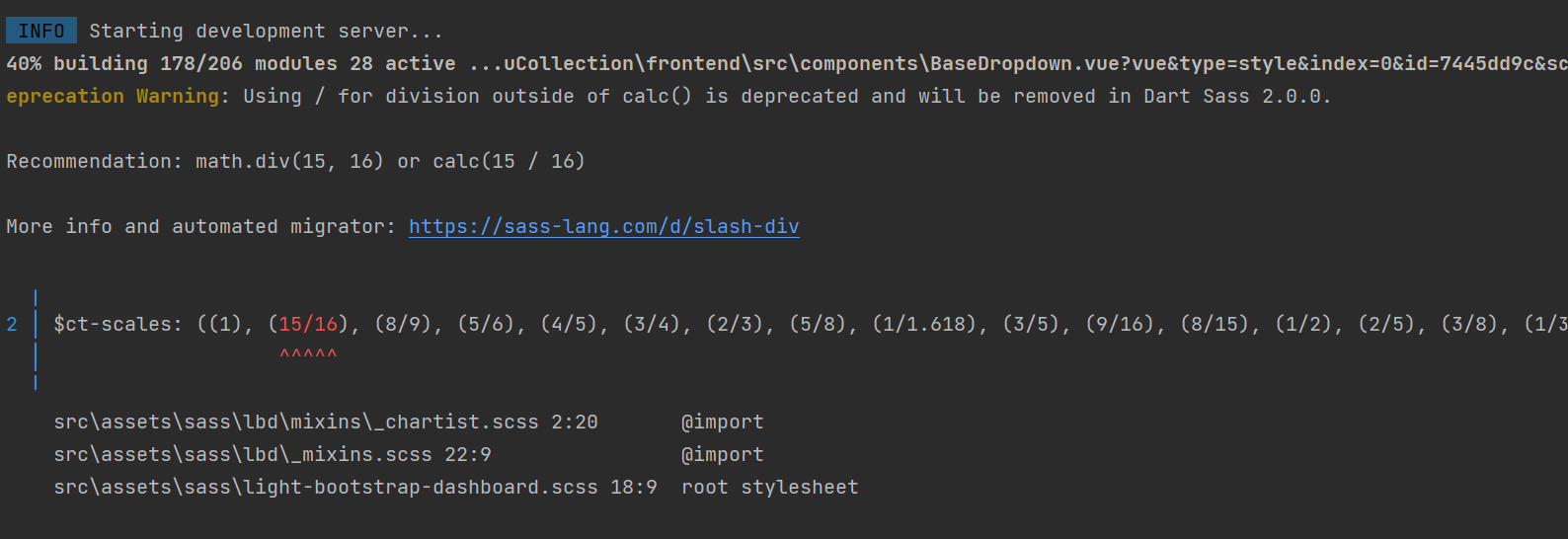 More info and automated migrator: https://sass-lang.com/d/slash-div
