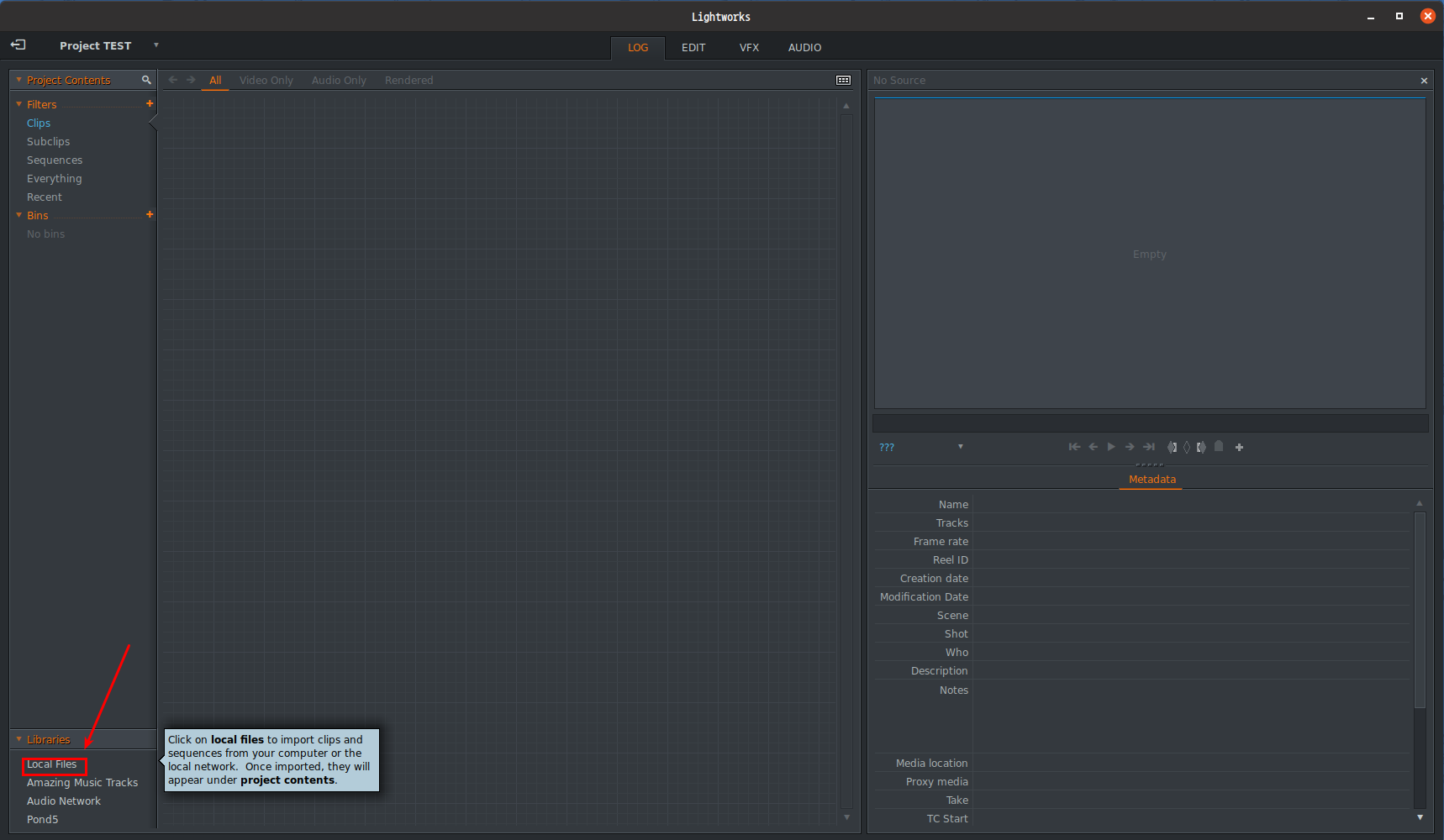 라이트웍스 프로젝트 초기화면
