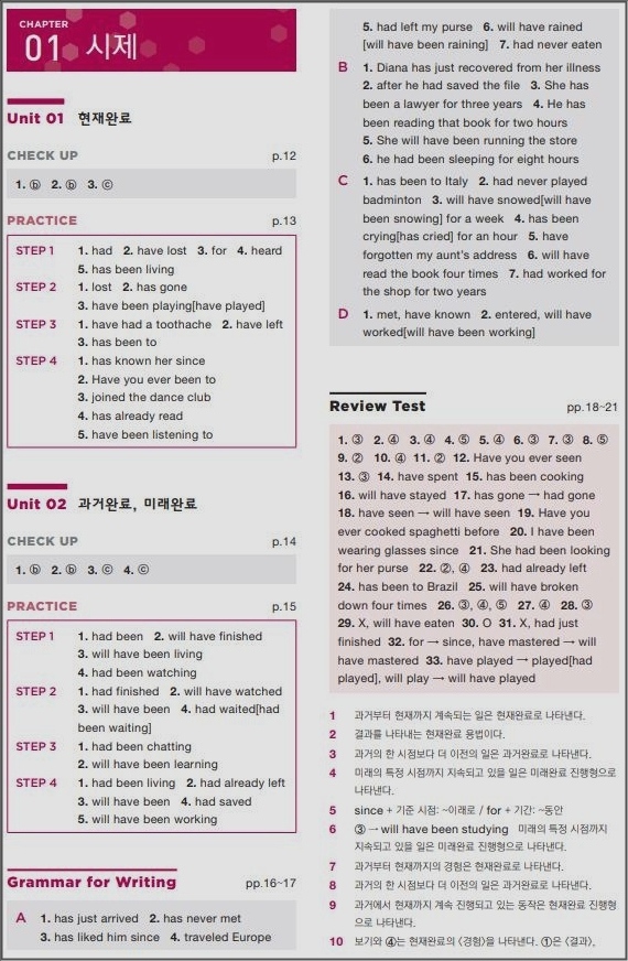 grammar inside level 3 답지