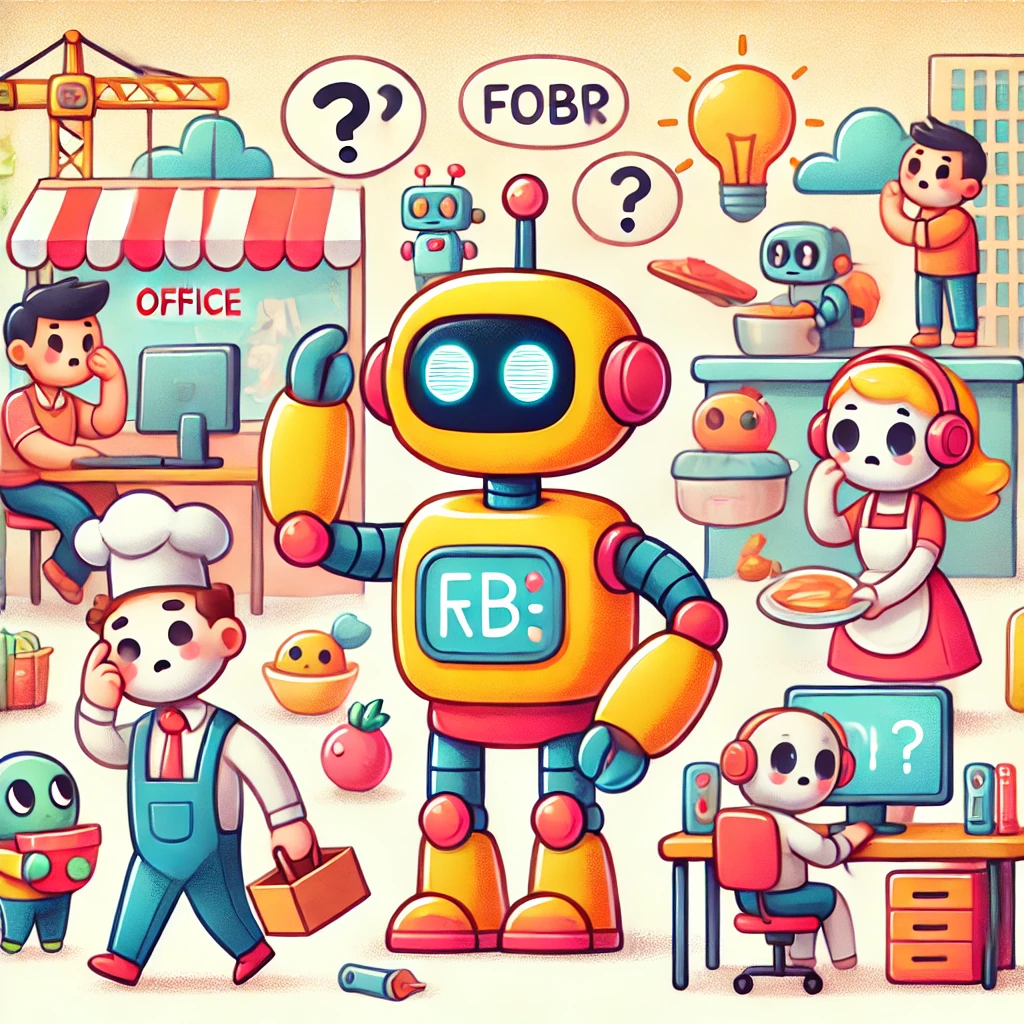 로봇이 사람 일을 대신하는 모습