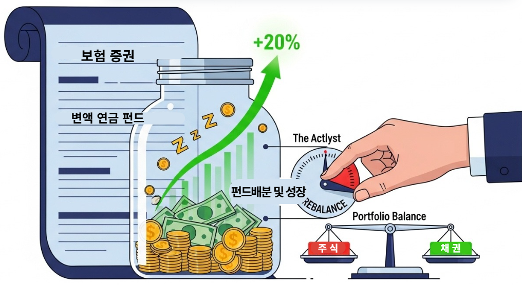 변액보험 펀드 리밸런싱 적립금 관리 포트폴리오 분산 전략 수익률 20프로 높이는 타이밍 방법