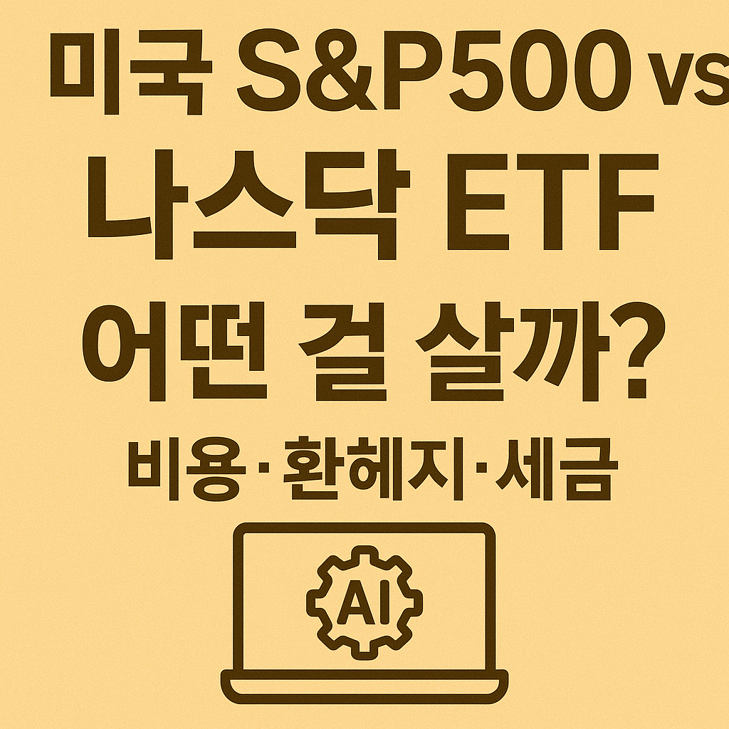 S&amp;P500 vs 나스닥 ETF
