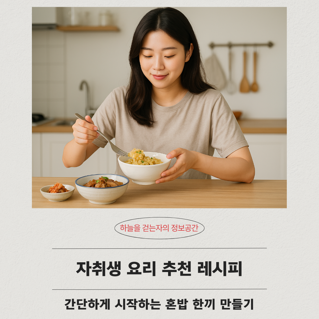 자취생 요리 추천 레시피 간단하게 시작하는 혼밥 한끼 만들기