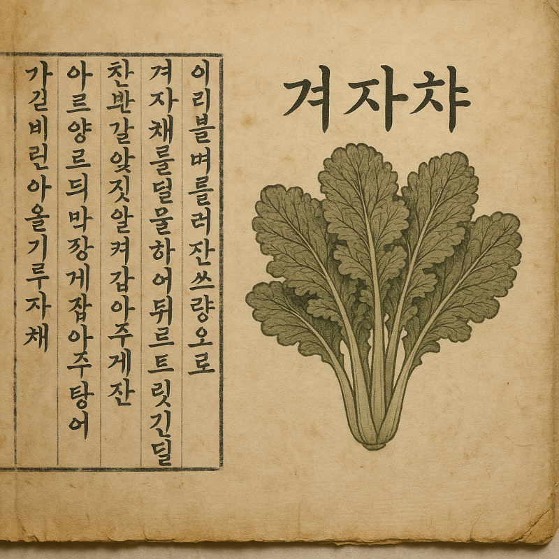전통 문헌과 조리서에 기록된 겨자채