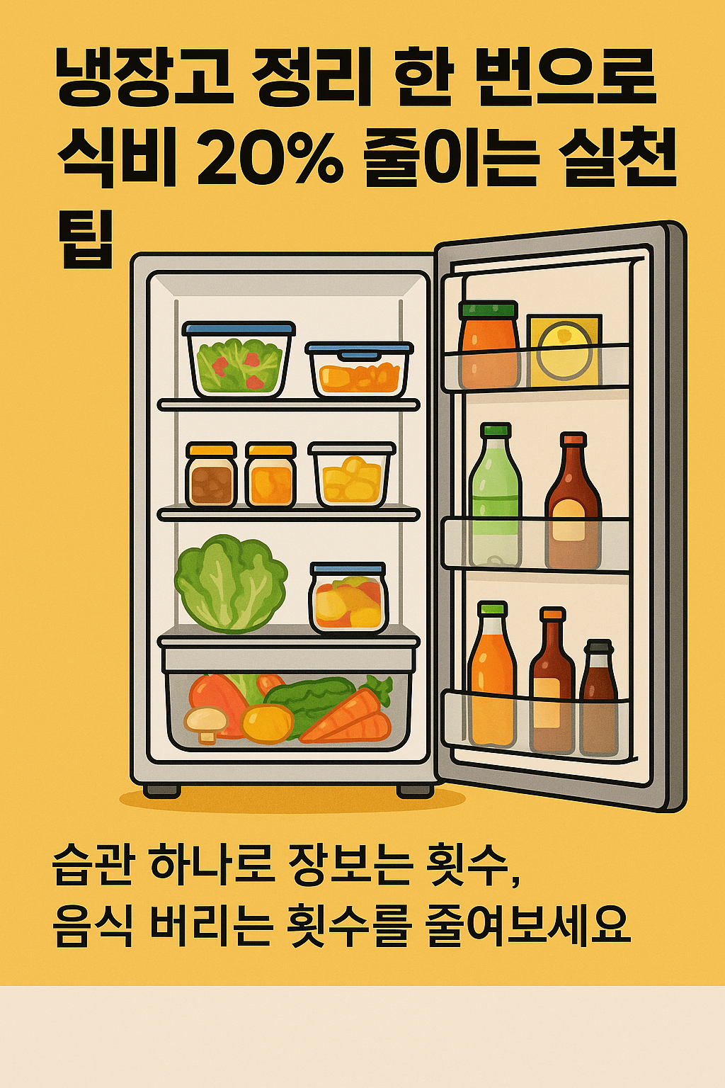 냉장고 정리로 식비 아끼기