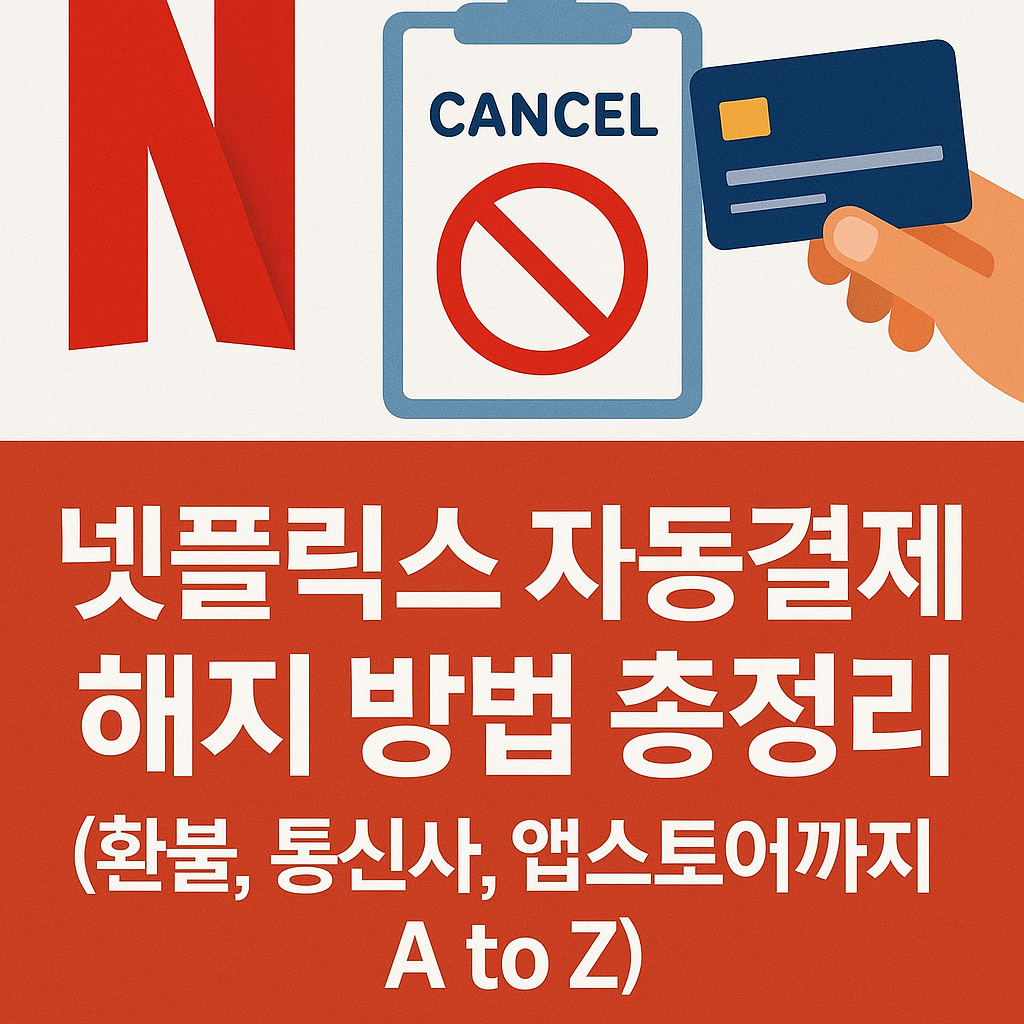 넷플릭스 자동결제 해지 방법 총정리 (환불, 통신사, 앱스토어까지 A to Z) 관련 사진