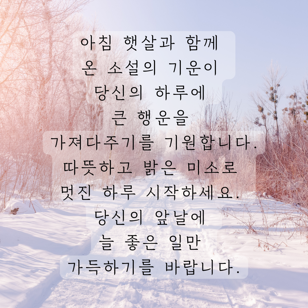 소설 인사말 이미지 겨울 인사글 문구 모음