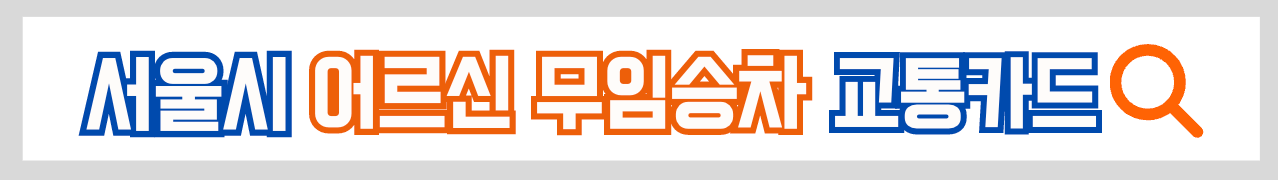 서울시 어르신 무임승차 교통카드