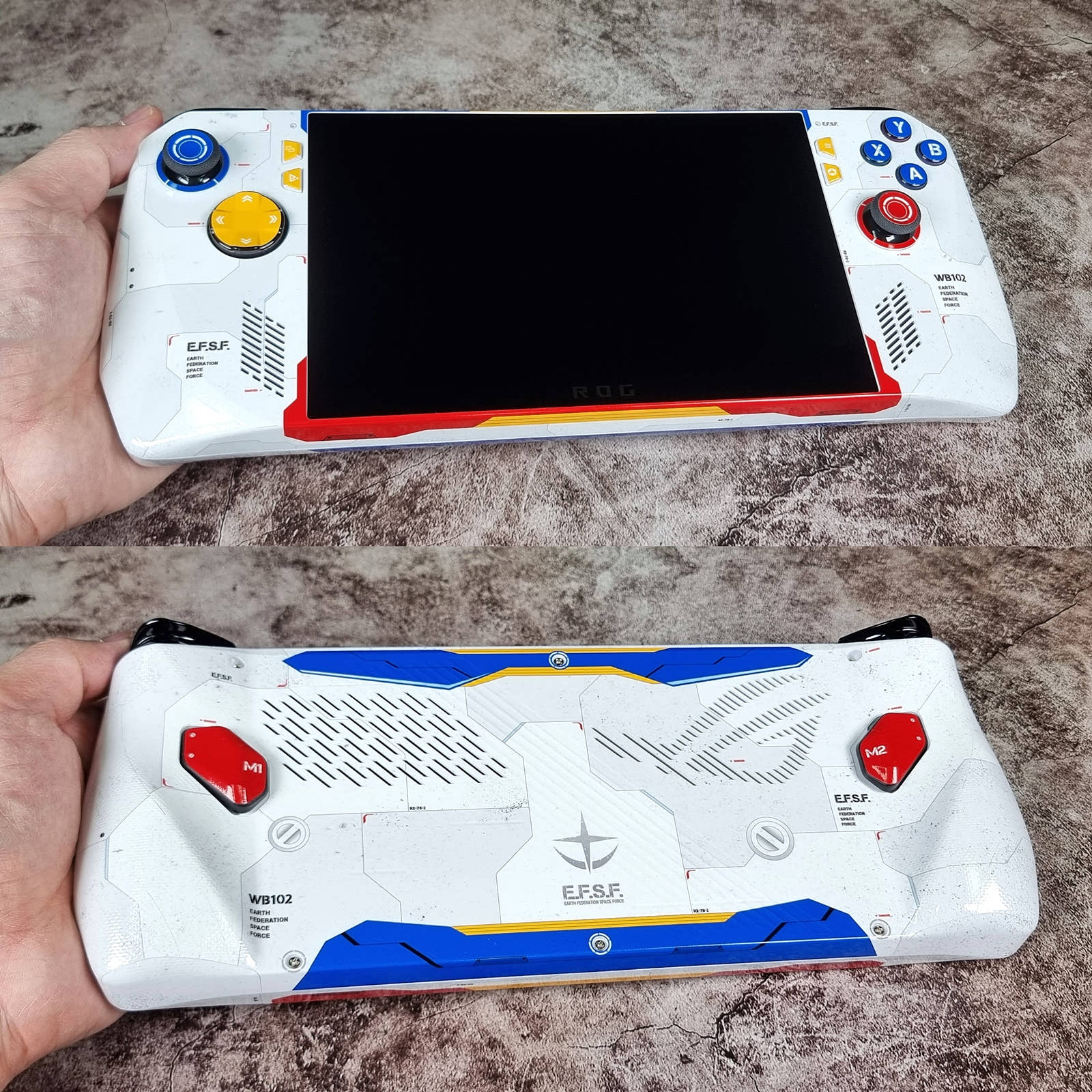 팝 스킨의 ROG Ally 건담 에디션 스킨