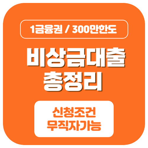 비상금 대출 조건