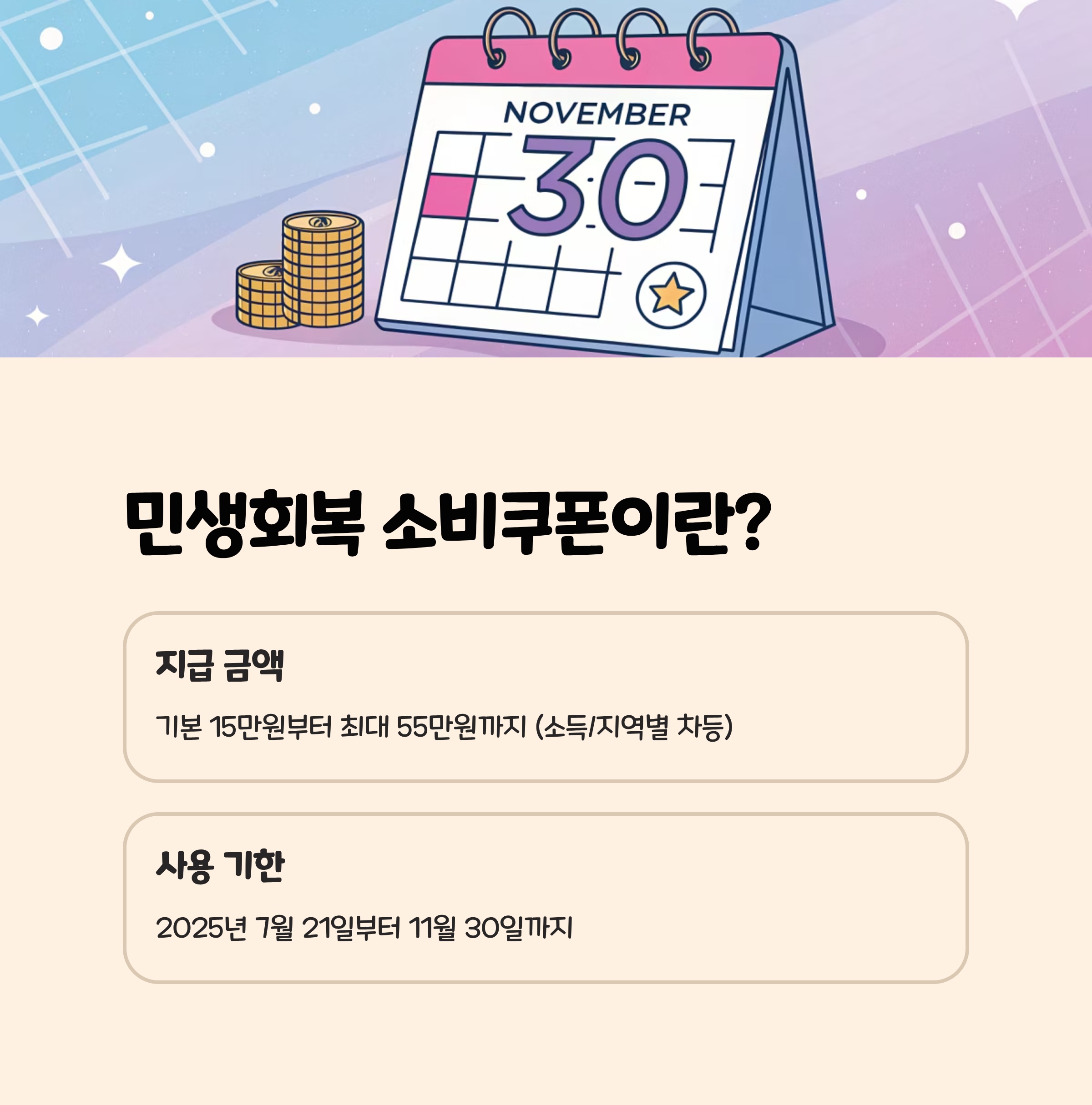 민생회복 소비쿠폰이란?