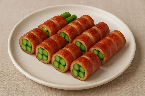 마늘쫑 베이컨 말이