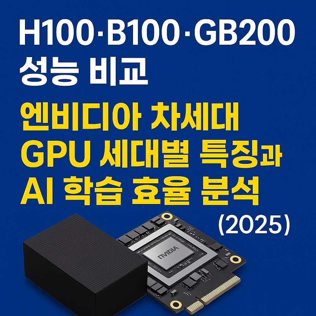 H100·B100·GB200 성능 비교|엔비디아 차세대 GPU 성능·AI 학습 효율 분석 (2025)