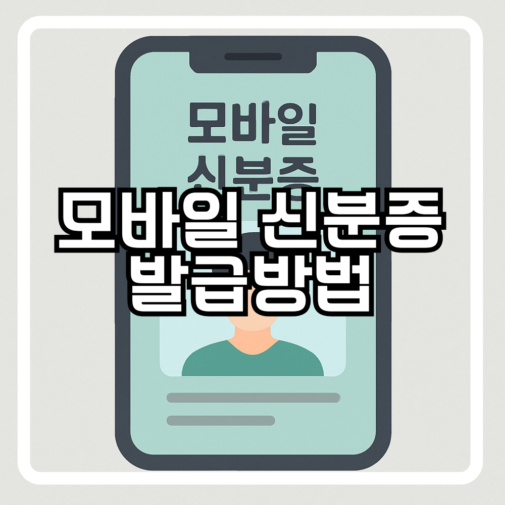 모바일 신분증 발급 방법